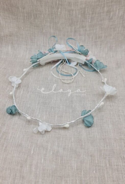 Corona 25104 verde con rosa