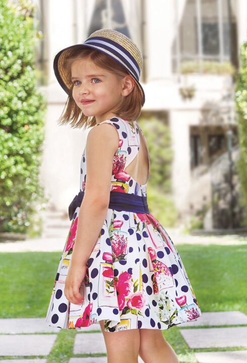 Vestido 5049 (4-12 Años). Color Marino