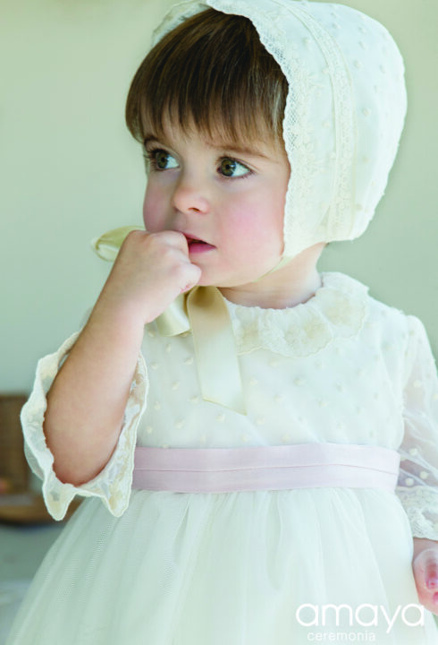 Capota del vestido 512014MF tul topos (6m-24m).