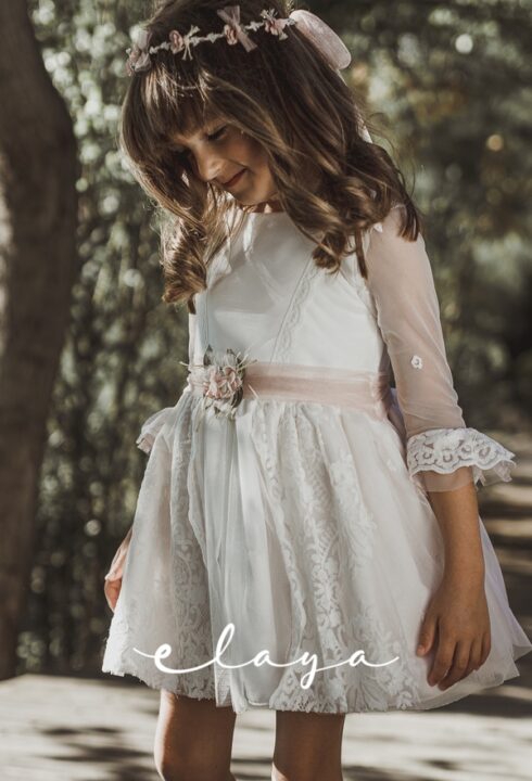 Adorno flor fajín arras rosa