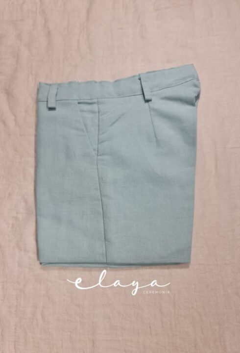 PANTALÓN LINO VERDE AGUA (1-12 Años). Plazo de entrega 30 días.