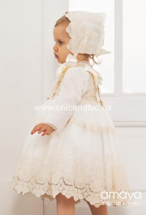 Capota del vestido 532191ML tul bordado (3m-48m).