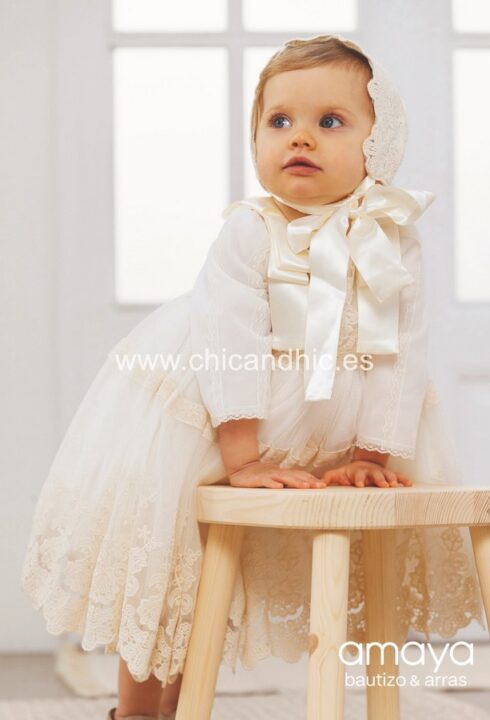 Capota del vestido 532191ML tul bordado (3m-48m).