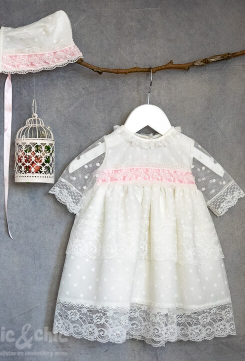 Vestido con capota tul bodoques 34428-R (6-24 meses)