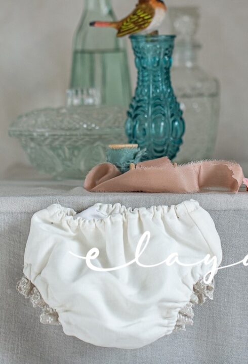 Braga del vestido Ines (3m-24m). Color crudo-tostado