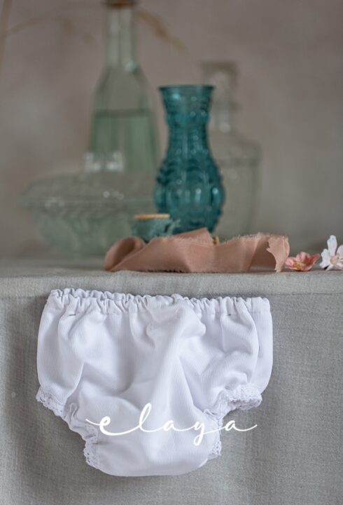 Braga del vestido Iria (3m-24m). Color blanco