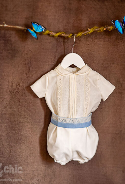Conjunto niño organza beige 20 (De 6 a 12 meses)