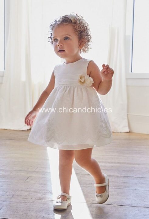 Vestido de ceremonia 5013 071. Blanco roto.