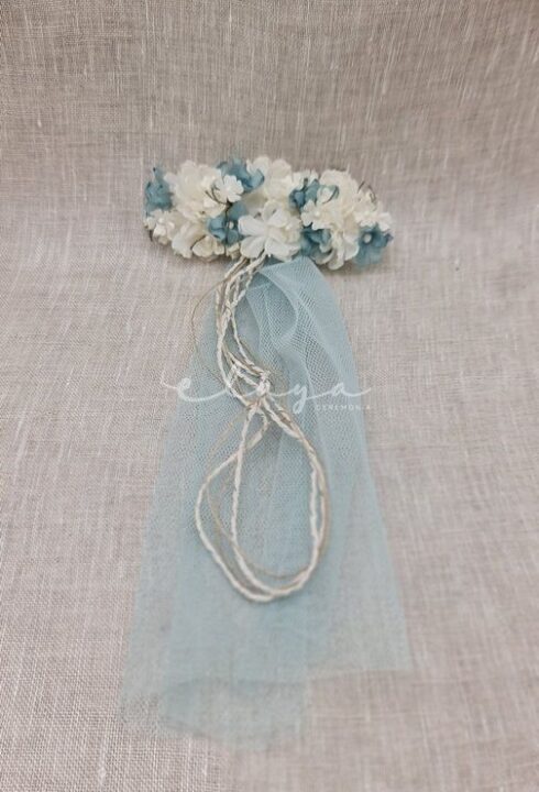 Tocado flore comunión 11228 Verde