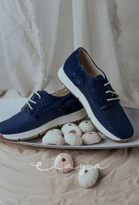 Zapato cotol afelpado marino