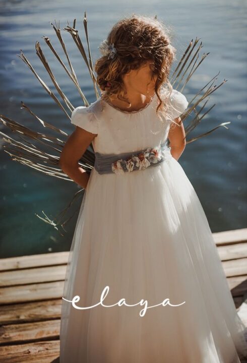 Vestido de comunión EMMA Manga corta