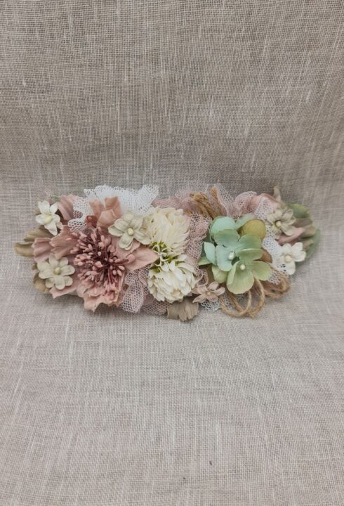 Tocado flores 25101AD  tonos rosas