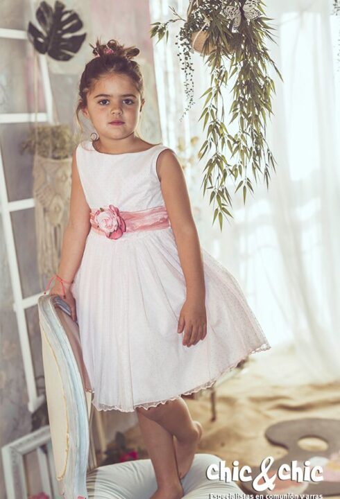 Vestido de tul Aloe Rosa (1-10 Años)