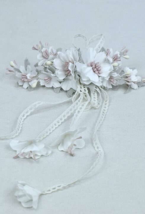 Tocado 11002 gris-rosa