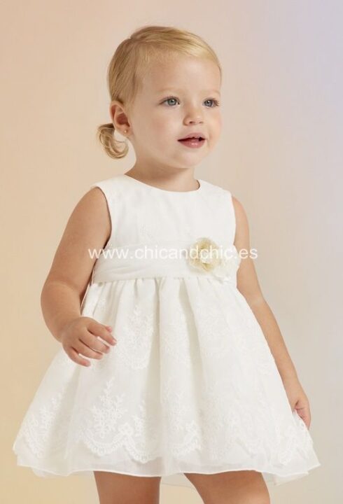 Vestido de ceremonia 5013 071. Blanco roto.