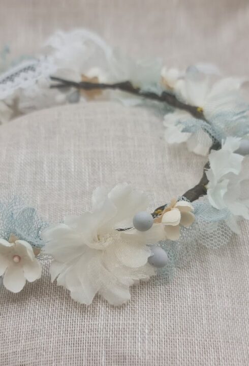 Corona flores 26109C  tonos verdes