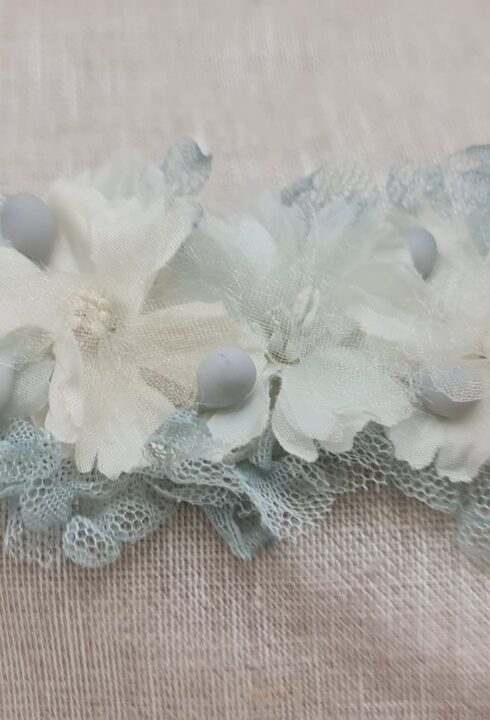 Tocado flores 26109AD  tonos verdes