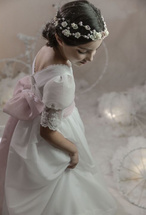 Corona flores 26108C Azul