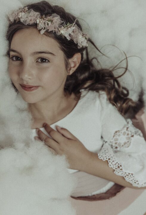 Corona flores 26110 tonos rosas