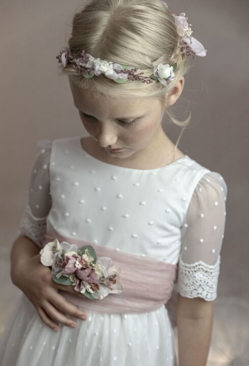 Adorno flores Kalani rosa