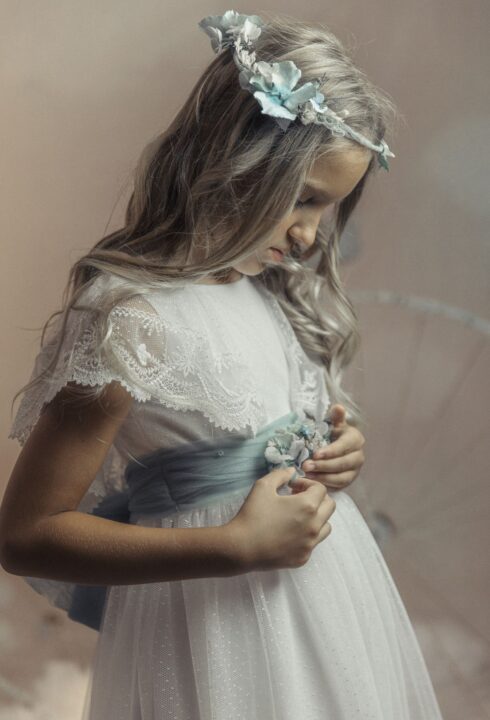 Corona flores Brisa verde