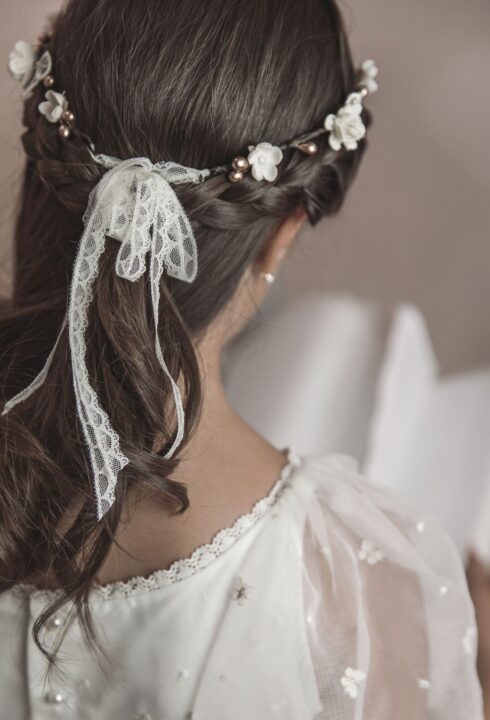 Corona flores 26102C Malva