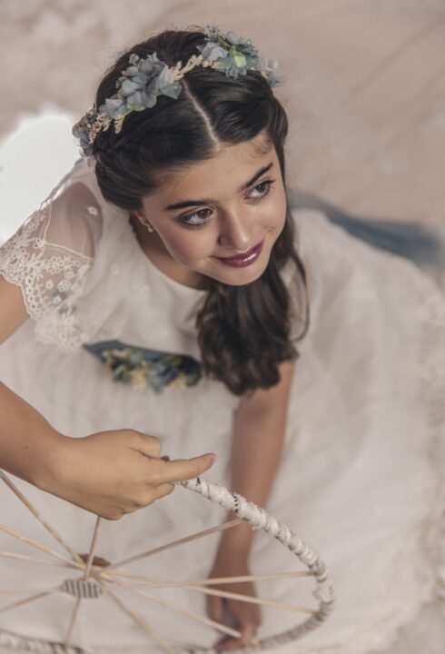 Corona flores 26103C Rosa