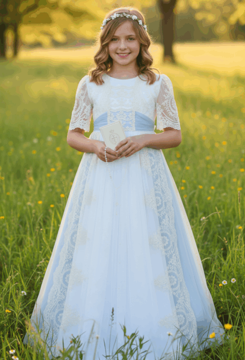 Vestido de comunión 36400 azul