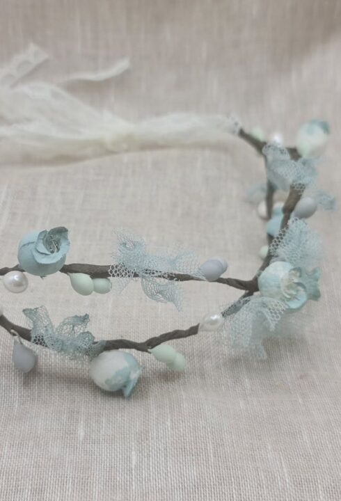 Corona flores 26115C Azul