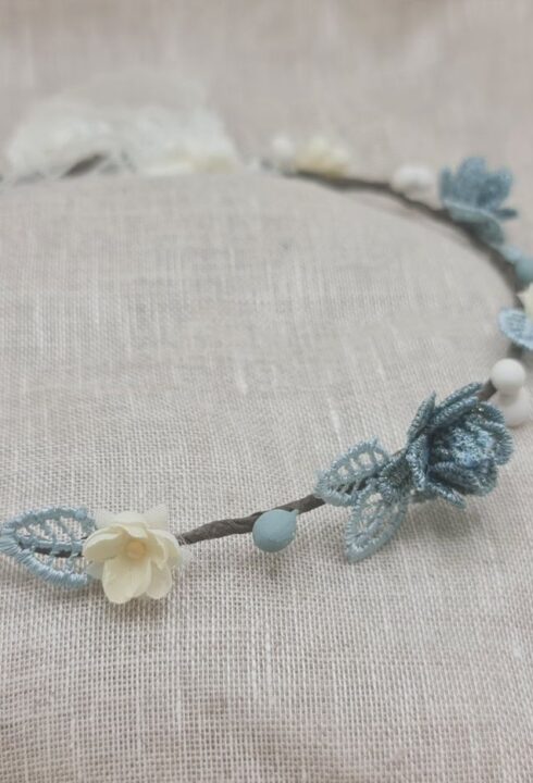 Corona flores 26102C azules