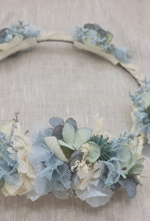 Corona flores 26103C Azul