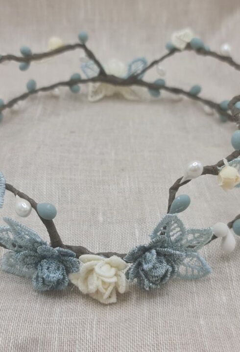 Corona flores 26108C Azul