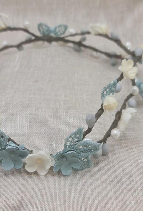 Corona flores 26108C verde