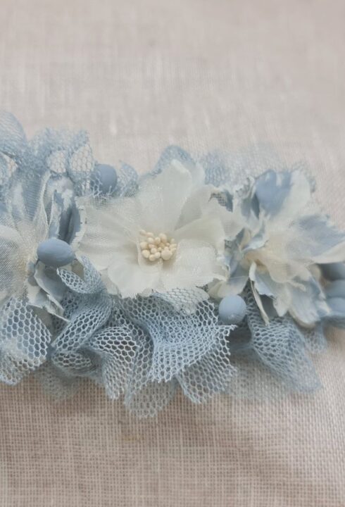 Tocado flores 26109AD  tonos azules