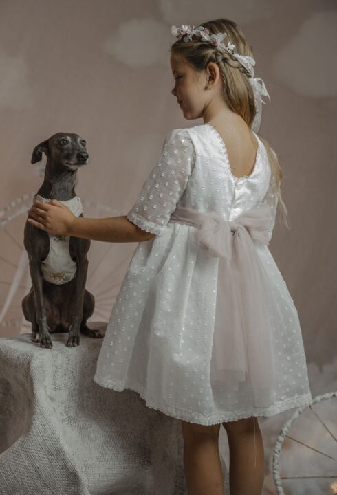 Vestido CANDY muselina topos