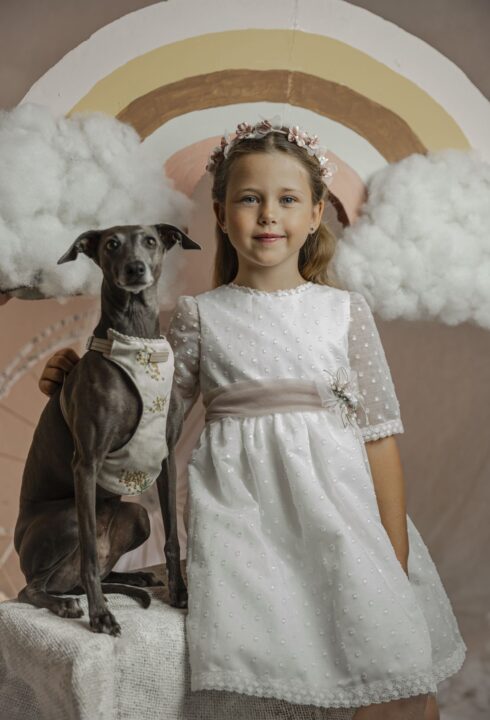 Vestido CANDY muselina topos