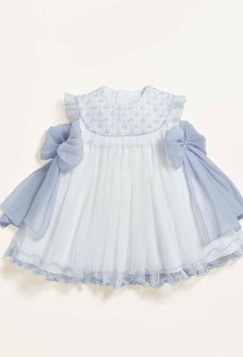 Vestido tul bordado azul 633312