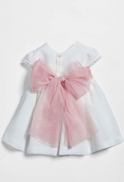 Vestido tul bordado rosa 633306