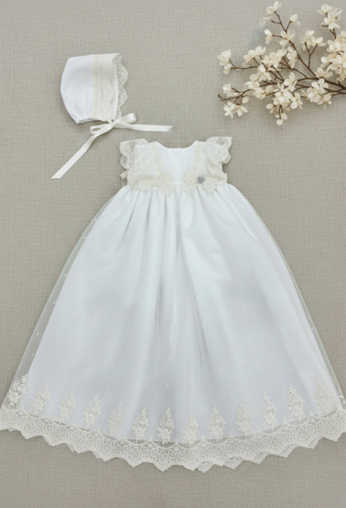 Faldon tul bordado beige 126-111