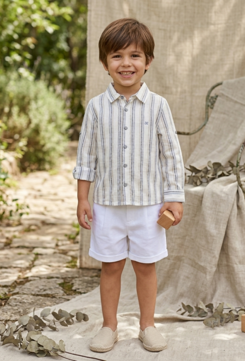 Conjunto bermuda y camisa rayas 5201