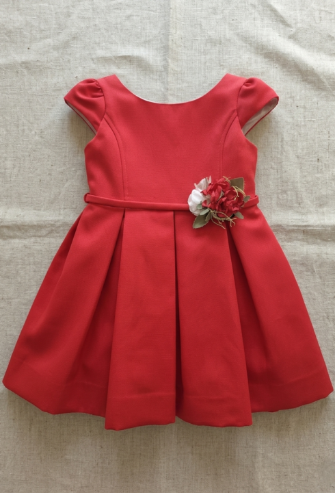 Vestido ceremonia 22404 otomán rojo