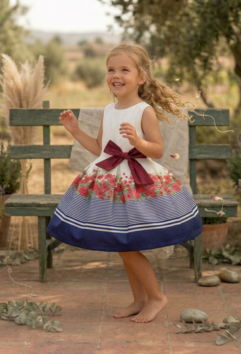 Vestido de ceremonia estampado ADA.