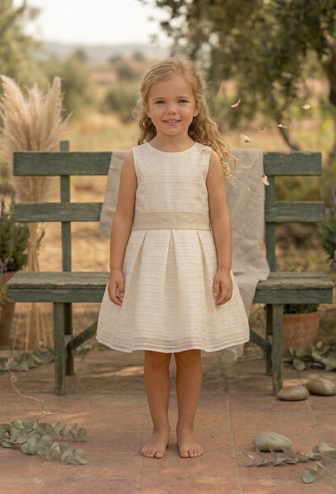 Vestido  Alhelí Beige (2-16 Años)