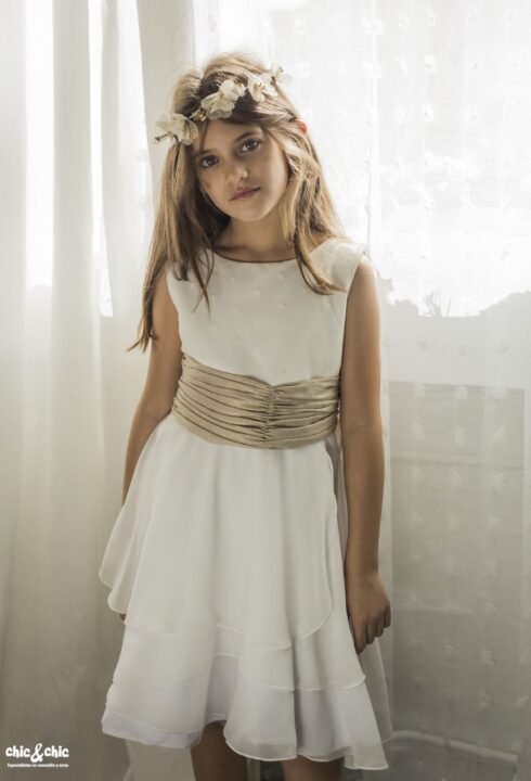 Vestido  Alba Beige (1-16 Años)