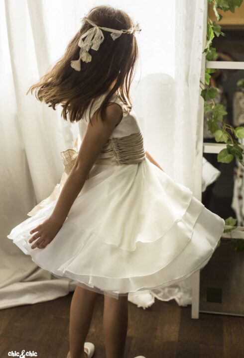 Vestido  Alba Beige (1-16 Años)