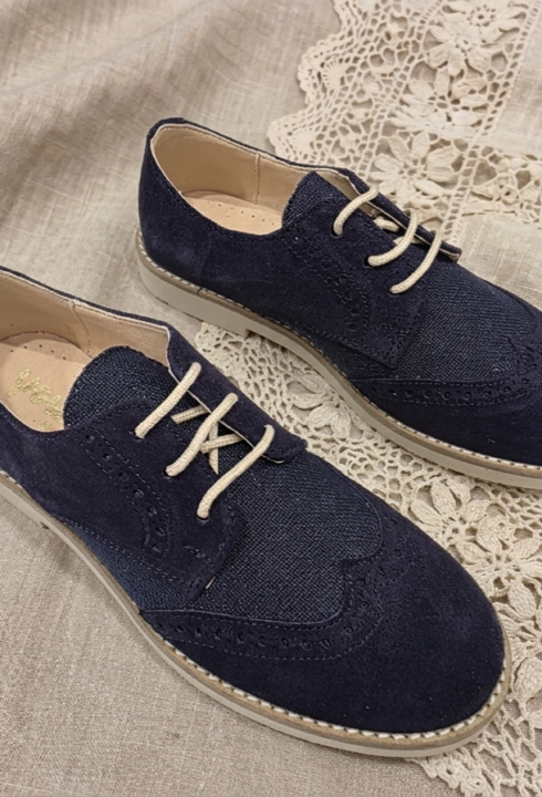 Zapato afelpado afelpado marino